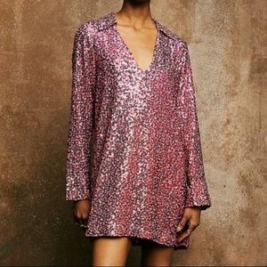 Free People Selena Sequin Shirtdress
